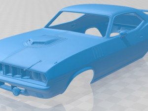 plymouth barracuda 1971 printable body car 3D Baskı Modeli