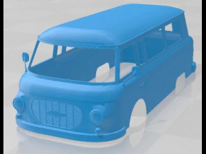 Barkas B 1000 ミニバス 印刷可能ボディバン 3Dプリントモデル