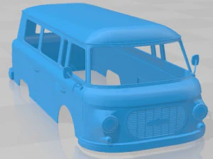 Barkas B 1000 Minibus Printable Body Van 3D Print Model