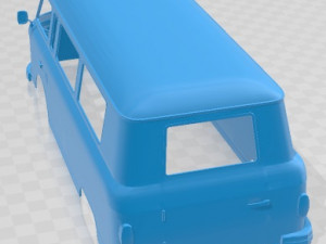 Barkas B 1000 Minibus Printable Body Van 3D Print Model