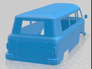 Barkas B 1000 Minibus Printable Body Van 3D Print Model