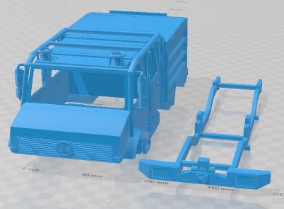 Mercedes Unimog Fire Truck Printable 3D Print Model .c4d .max .obj .3ds .fbx .stl .blend 