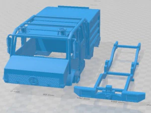 Cami&oacute;n de Bomberos Mercedes Unimog Imprimible Modelo de impresión 3D