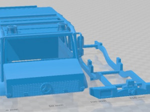 Mercedes Unimog Fire Truck Printable 3D Print Model