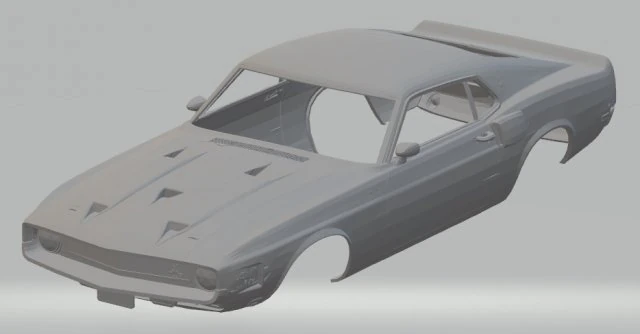 shelby gt500 1969 printable body car 3D Print Model .c4d .max .obj .3ds .fbx .stl .blend