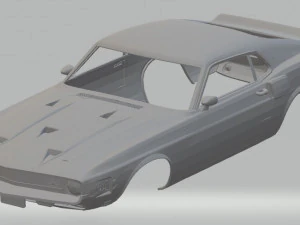 shelby gt500 1969 printable body car 3D Print Model