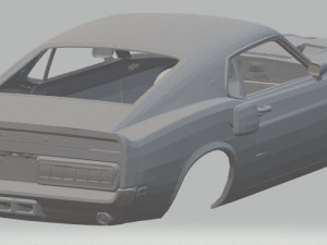 shelby gt500 1969 printable body car Model do druku 3D