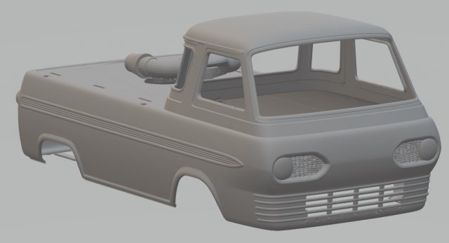 econoline 1965 drag race printable body van 3D Принт Модель .c4d .max .obj .3ds .fbx .stl .blend 