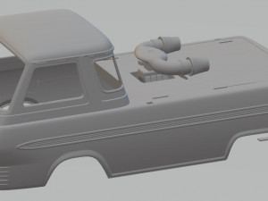 econoline 1965 drag race printable body van 3D Принт Модель
