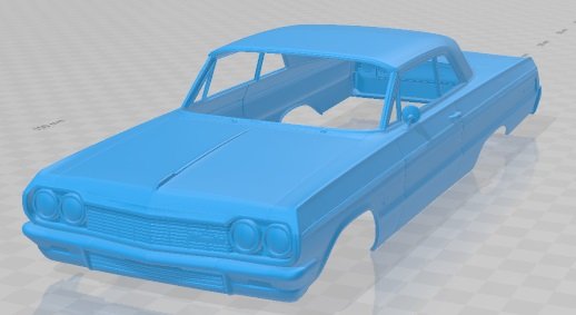 Chevrolet Impala SS 1964 Printable Body Car Modelo de Impressão 3D .c4d .max .obj .3ds .fbx .stl .blend
