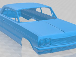 Chevrolet Impala SS 1964 Printable Body Car Modelo de Impressão 3D