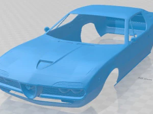 阿尔法罗密欧蒙特利尔 1970 年可打印车身汽车 3D 打印模型