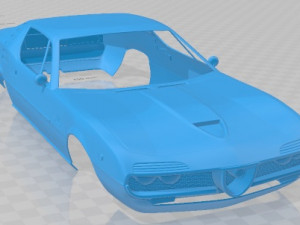 Alfa Romeo Montreal 1970 Printable Body Car 3D Print Model