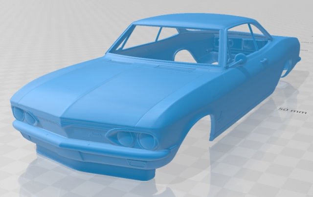chevrolet corvair 1965 printable body car 3D Принт Модель .c4d .max .obj .3ds .fbx .stl .blend 