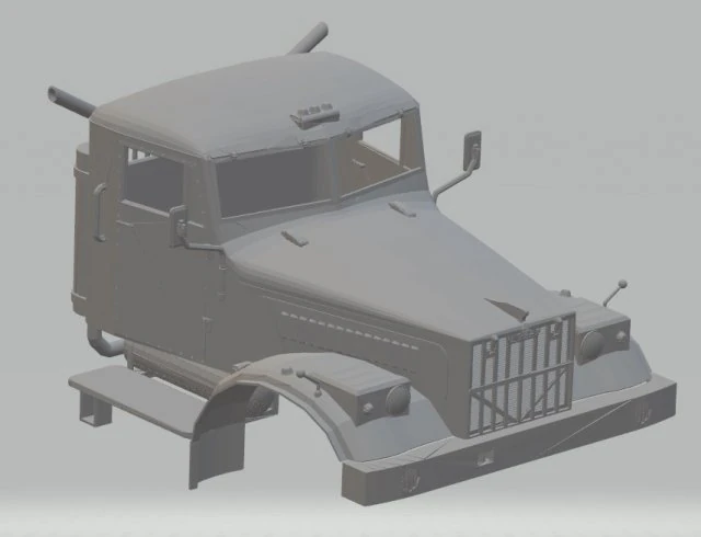 kraz 255 kipper printable cab truck 3D Print Model .c4d .max .obj .3ds .fbx .stl .blend 