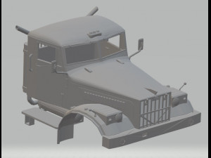 kraz 255 kipper printable cab truck 3D Print Model