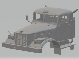 kraz 255 kipper printable cab truck 3Dプリントモデル
