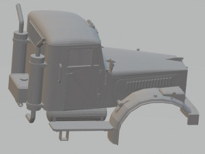 kraz 255 kipper printable cab truck 3Dプリントモデル