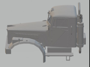 kraz 255 kipper printable cab truck 3Dプリントモデル