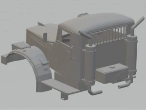 kraz 255 kipper printable cab truck 3D Print Model