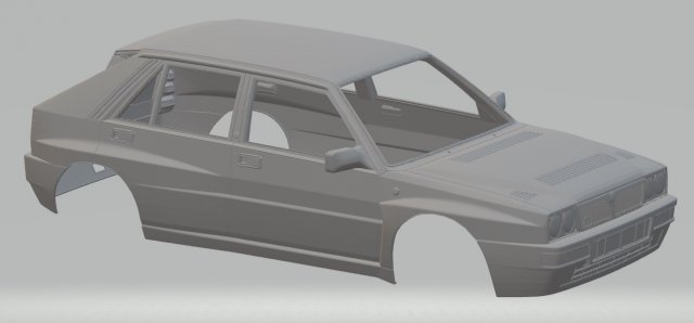 lancia delta 1982 printable body car 3D Принт Модель .c4d .max .obj .3ds .fbx .stl .blend