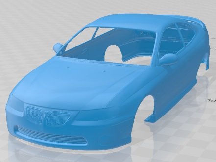 Pontiac GTO 2003 Printable Body Car 3D Принт Модель .c4d .max .obj .3ds .fbx .stl .blend 