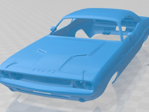 dodge challenger 1970 printable body car 3D Print Model