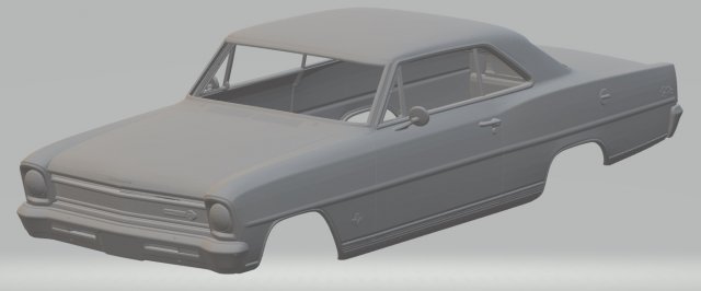 chevrolet nova ii 1966 printable body car Model do druku 3D .c4d .max .obj .3ds .fbx .stl .blend 