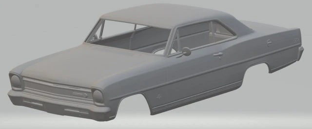 chevrolet nova ii 1966 printable body car 3D Print Model .c4d .max .obj .3ds .fbx .stl .blend 