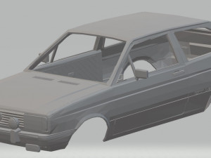 volkswagen gol g1 gt 1986 printable body car 3D Принт Модель