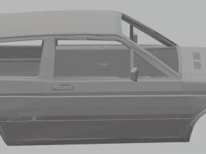 volkswagen gol g1 gt 1986 printable body car 3D Print Model