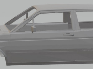 volkswagen gol g1 gt 1986 printable body car Modèles 3D en vedette