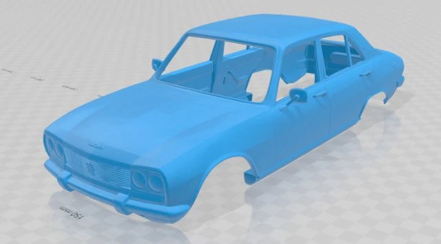 peugeot 504 printable body car 3D Print Model .c4d .max .obj .3ds .fbx .stl .blend 