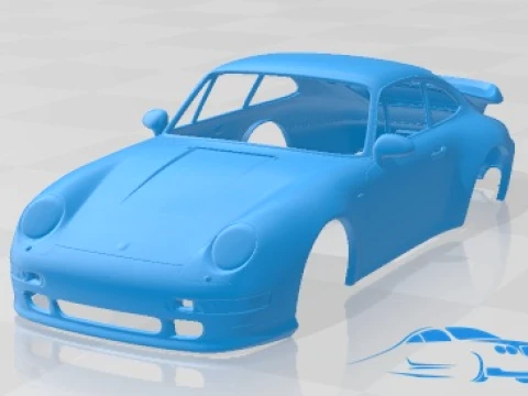 Porsche 911 993 1996 Turbo Printable Body Car 3D Print Model