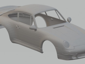 porsche 993 turbo printable body car Modelo de impresión 3D