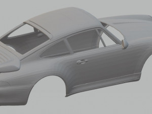 porsche 993 turbo printable body car 3Dプリントモデル