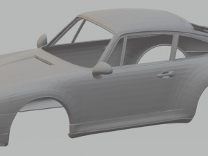 porsche 993 turbo printable body car 3Dプリントモデル