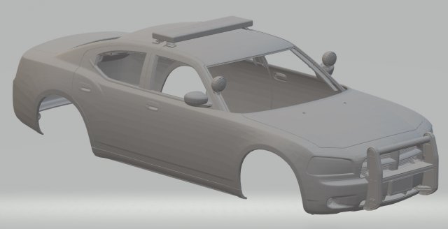 us police car printable body car Modello di stampa 3D .c4d .max .obj .3ds .fbx .stl .blend 
