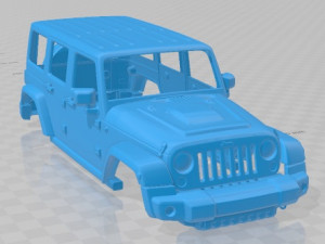 Jeep Wrangler Unlimited Rubicon X 2014 Printable Body Car 3D-printmodel