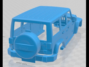 Jeep Wrangler Unlimited Rubicon X 2014 Printable Body Car 3D-printmodel