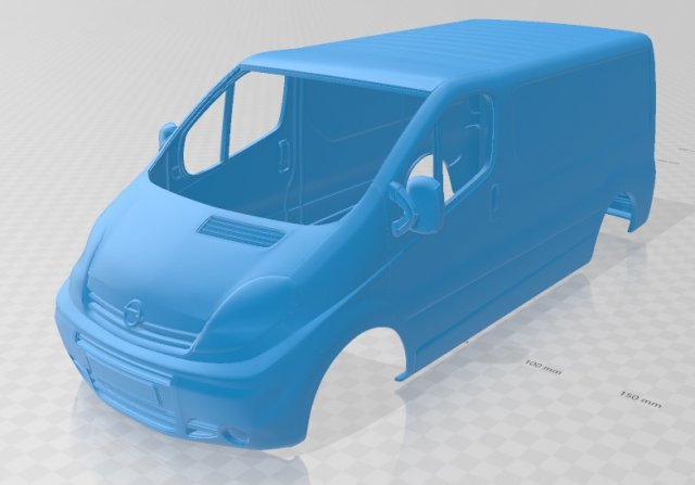 opel movano printable body van 3Dプリントモデル .c4d .max .obj .3ds .fbx .stl .blend