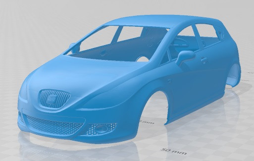 Seat leon 2008 printable body car Modelo de Impressão 3D .c4d .max .obj .3ds .fbx .stl .blend 
