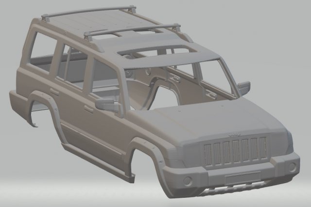 jeep cherokee printable body car Model do druku 3D .c4d .max .obj .3ds .fbx .stl .blend 
