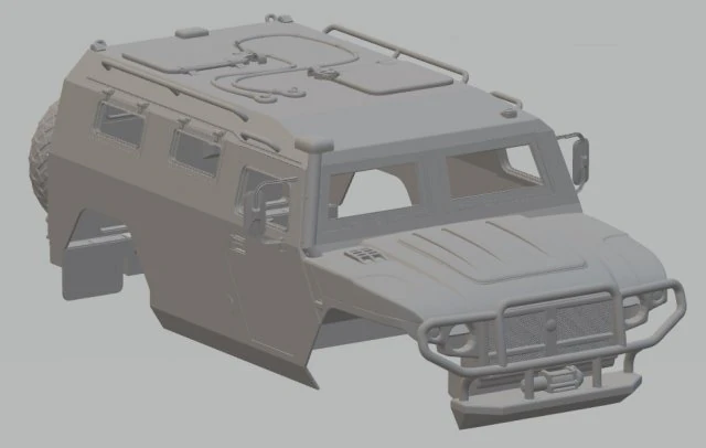 gaz tigr printable body car 3D Print Model .c4d .max .obj .3ds .fbx .stl .blend