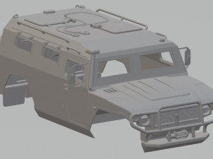 gaz tigr printable body car 3D Print Model