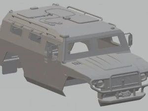 gaz tigr printable body car 3D Print Model