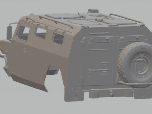 gaz tigr printable body car 3D Baskı Modeli