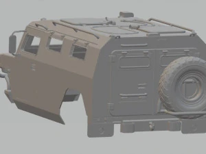 gaz tigr printable body car 3D Print Model