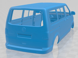 volkswagen transporter t5 caravelle multivan 2011 printable body van 3D-printmodel