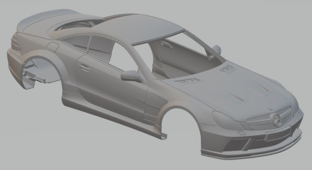 mercedes benz sl black edition printable body car 3D Print Model .c4d .max .obj .3ds .fbx .stl .blend 